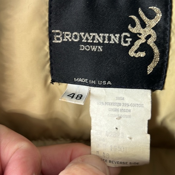 Vintage Browning Goose Down Hunting Jacket Parka USA Made Men's Size 48 - Picture 2 of 5